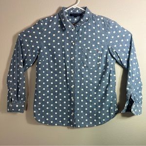 Tommy Hilfiger polka dot button up shirt long sleeve